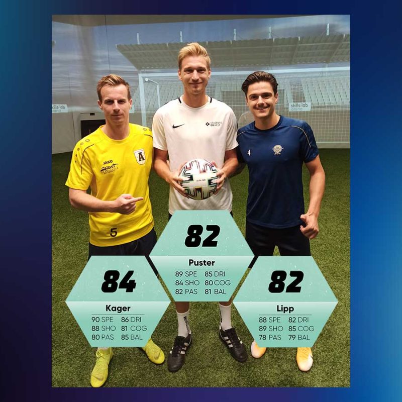 skills.lab Score auf fan.at - Bilder der Spieler Kager, Puster, Lipp